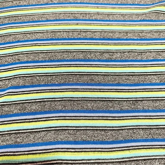 Vintage Y2K Blue gray and green striped collared polo shirt - Picture 4 of 10